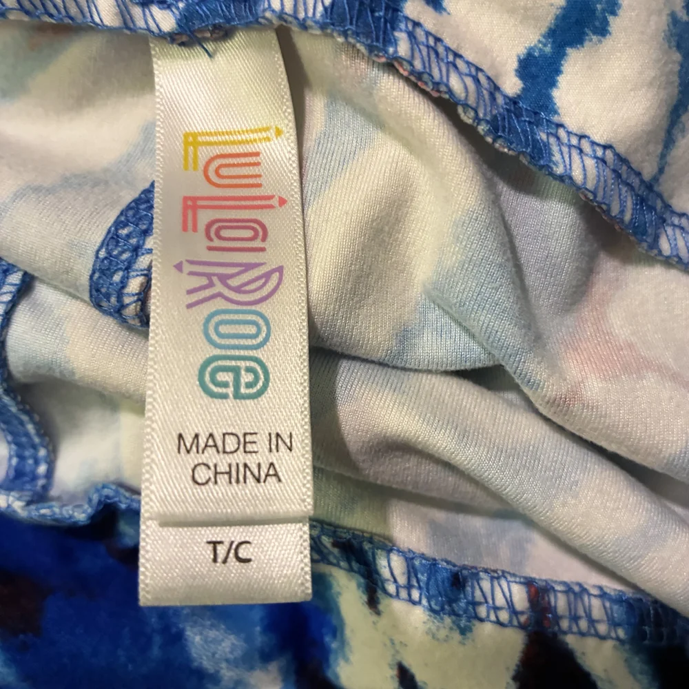 LuLaRoe Starburst Leggings - Blue, Red, White - Picture 2 of 3